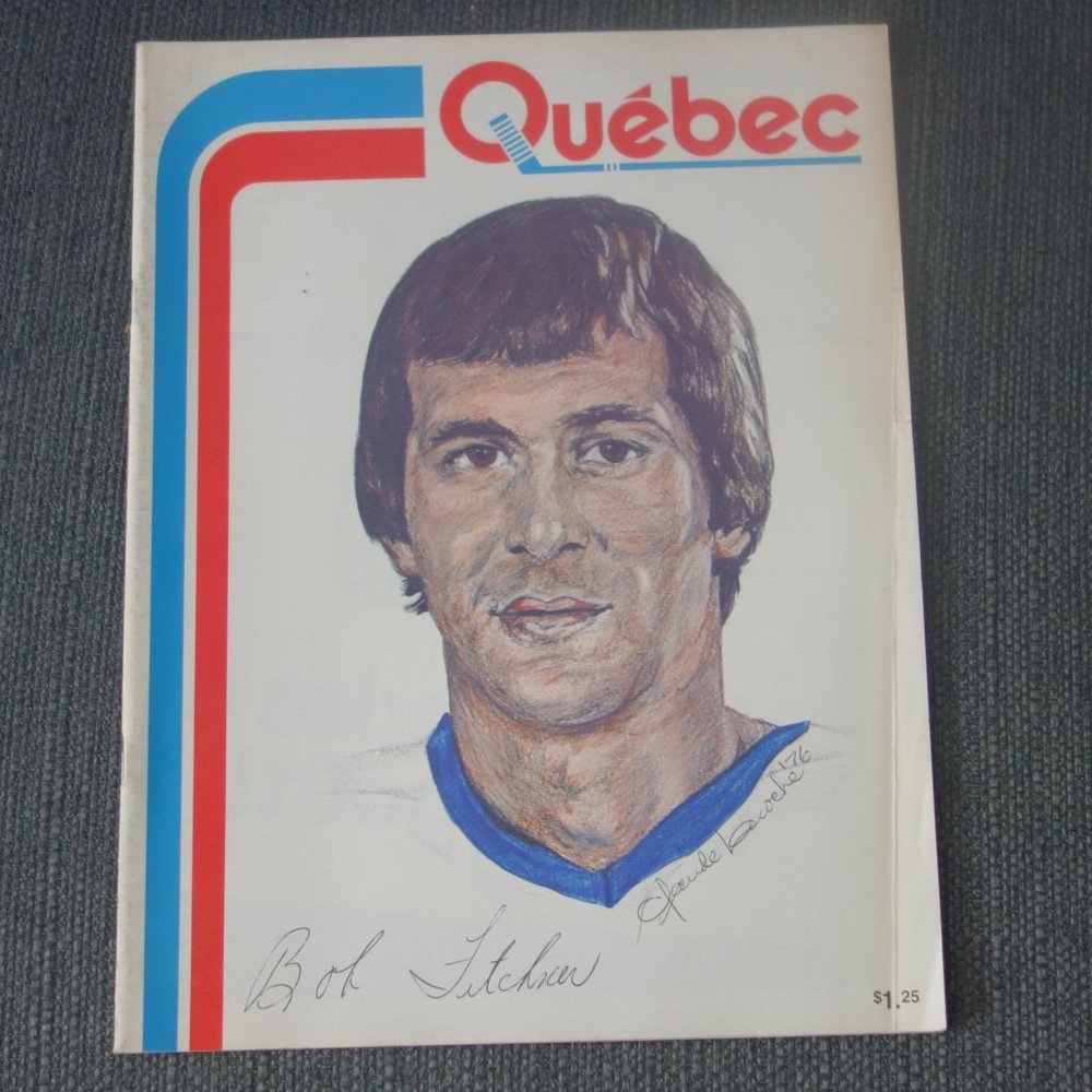Vintage Quebec La revue des Nordiques de Quebec Saison 1976-77